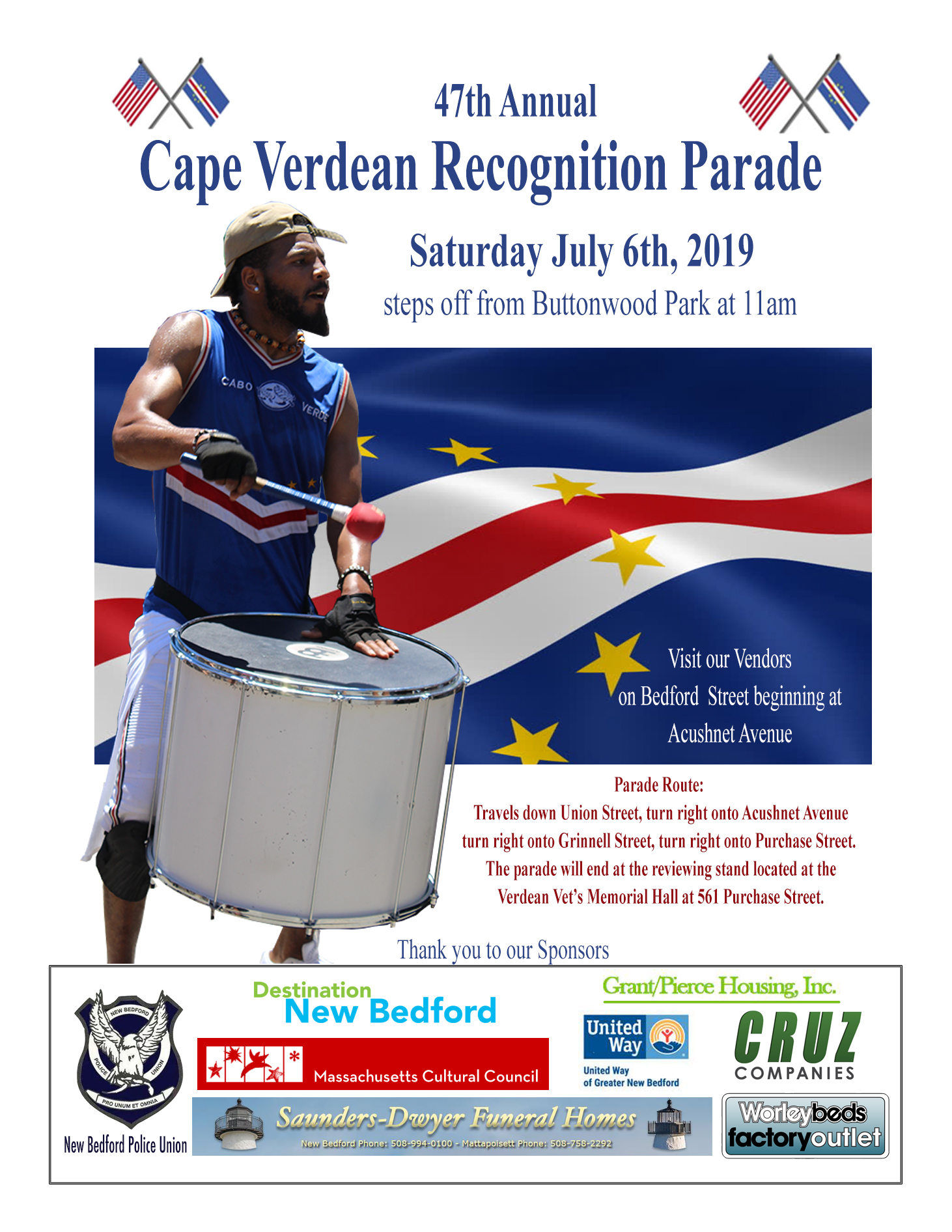 47th Cape Verdean Recognition Parade Destination New Bedford